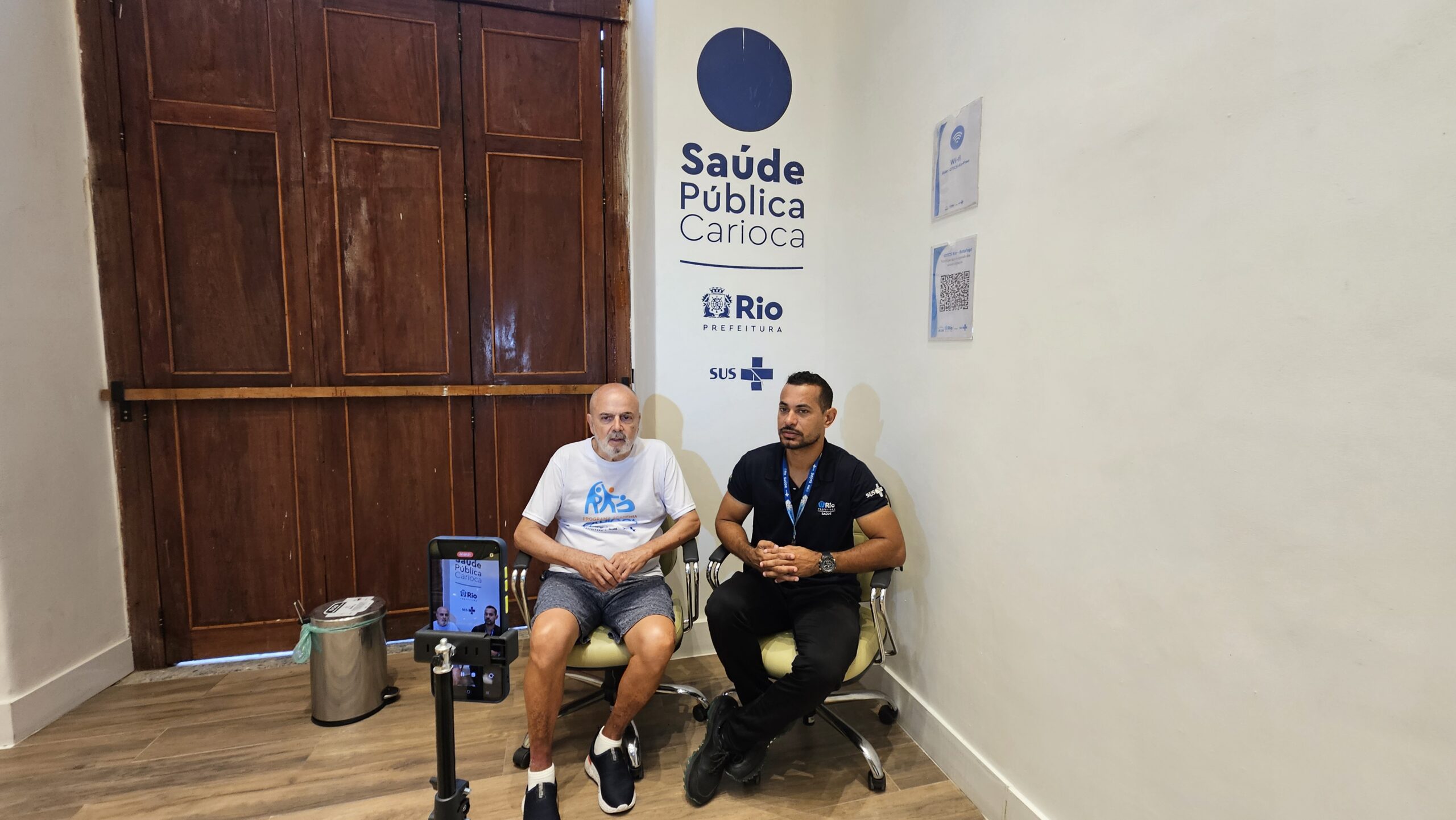 Gravação sobre o Dia Mundial do Parkinson