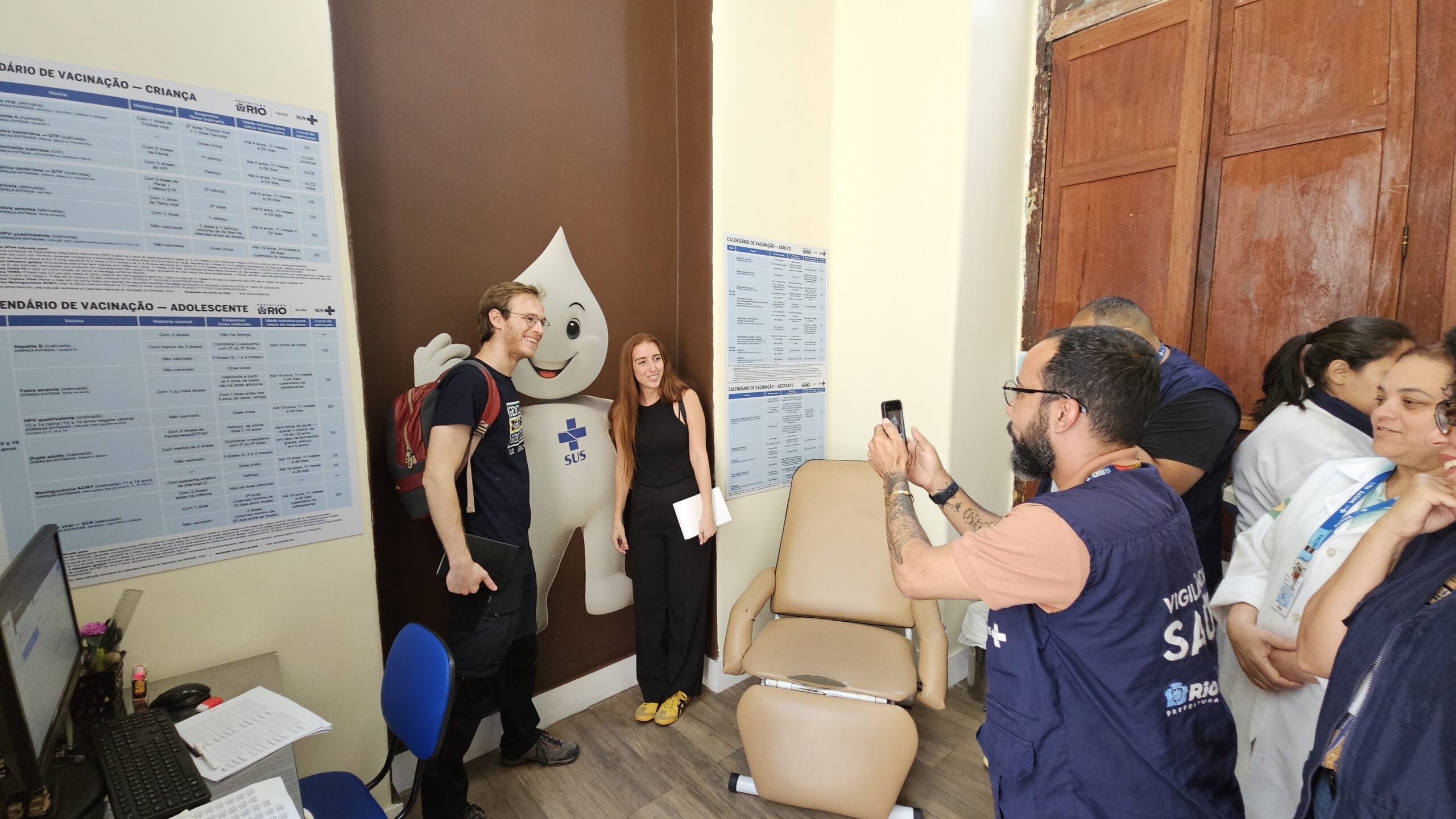 Visita da Delegação  da Itália ao Super Centro Carioca de Vacinação.